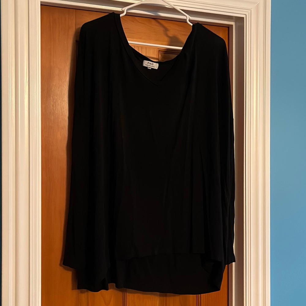 Black over sized Piko shirt